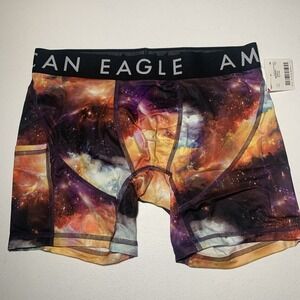 MENS SMALL BOXER BRIEFS AMERICAN EAGLE FLEX POCKET SPACE STAR CLOUD COLORFUL new